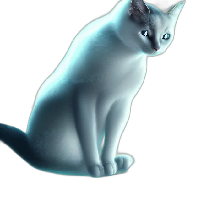staff, animal, creature, 3d render, photorealistic, concept art, fantasy art, blue transparent PNG cut-out