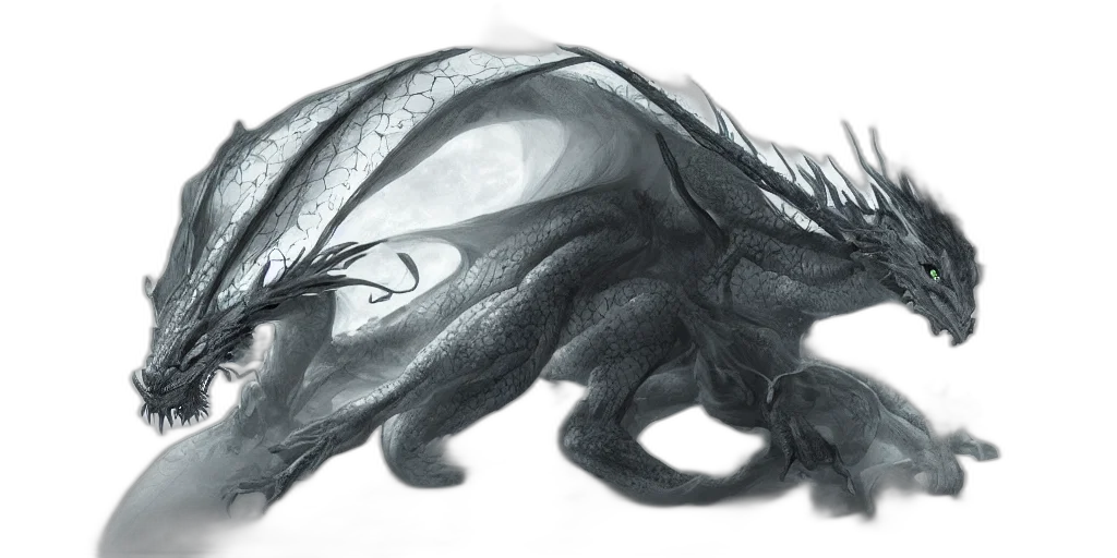 dragon, creature, mask, animal, concept art, fantasy art, photorealistic, 3d render transparent PNG cut-out