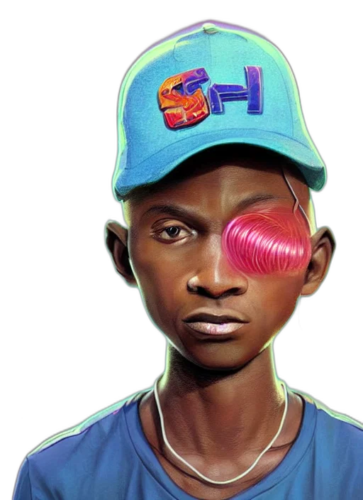face, hat, weapon, concept art, photorealistic, 3d render, comic book art, pastel transparent PNG cut-out