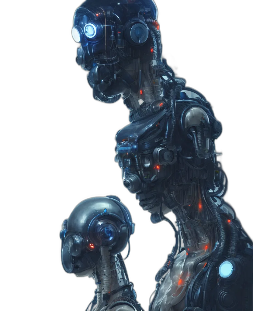 robot, creature, animal, face transparent PNG cut-out