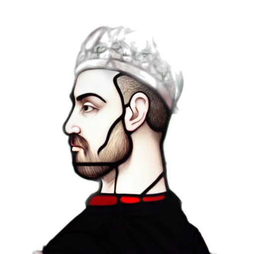 crown, face, staff, hat, cartoon, pixel art, concept art, fantasy art transparent PNG cut-out