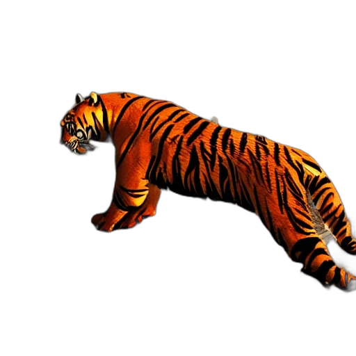 animal, creature, staff, 3d render, concept art, pixel art, photorealistic, tiger transparent PNG cut-out