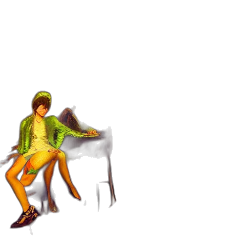 furniture, jacket, creature, concept art, pixel art, 3d render, fantasy art, forest transparent PNG cut-out