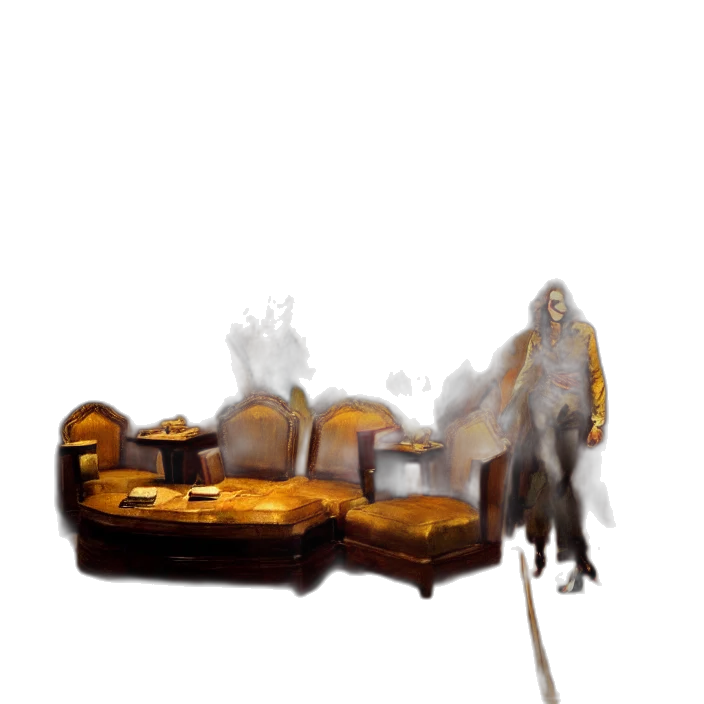 furniture, weapon, robot, staff, concept art, fantasy art, pixel art, watercolor transparent PNG cut-out
