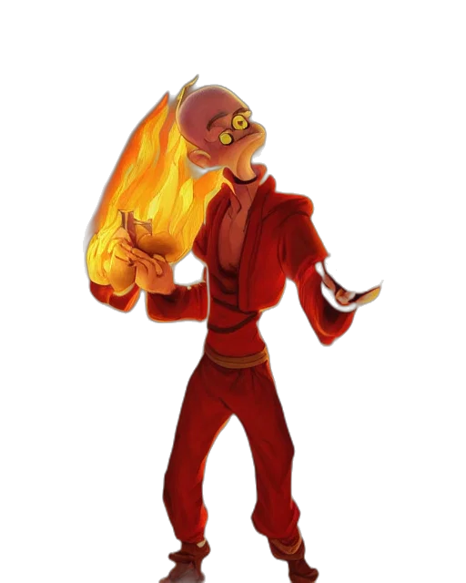 staff, jacket, mask, concept art, cartoon, pixel art, 3d render, fire transparent PNG cut-out