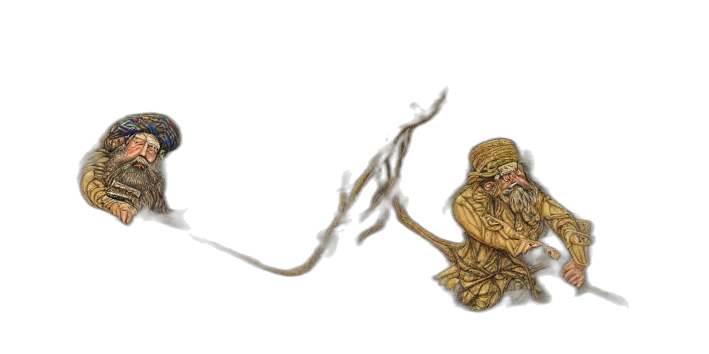 mask, creature, staff, hair transparent PNG cut-out