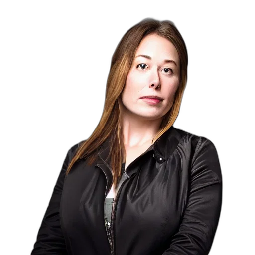 jacket, staff, face, jewelry, studio, photoshoot, female, elon transparent PNG cut-out