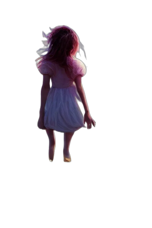 dress, hair, creature, staff, concept art, 3d render, pixel art, watercolor transparent PNG cut-out