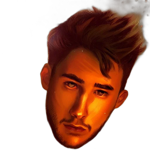 face, hair, jacket, mask, photorealistic, cartoon, watercolor, concept art transparent PNG cut-out