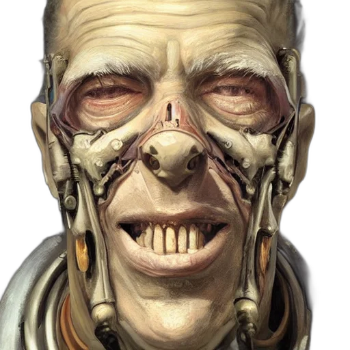 face, mask, robot, creature transparent PNG cut-out
