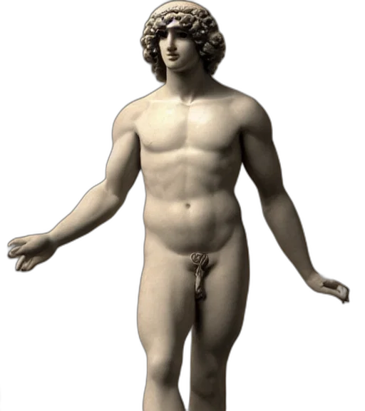 creature, robot, 3d render, concept art, photorealistic, vaporwave, photograph, antinous transparent PNG cut-out