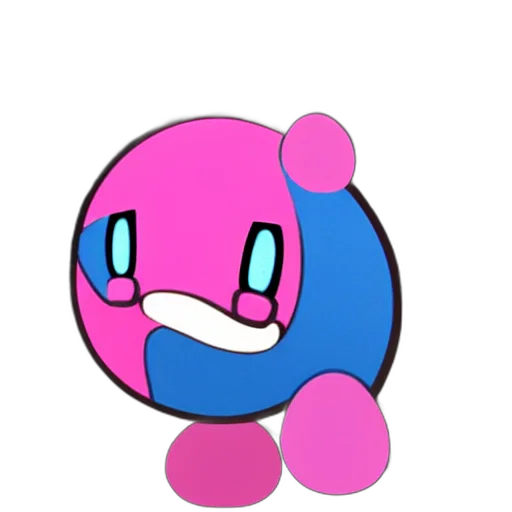 creature, animal, staff, face, concept art, 3d render, pixel art, vaporwave transparent PNG cut-out
