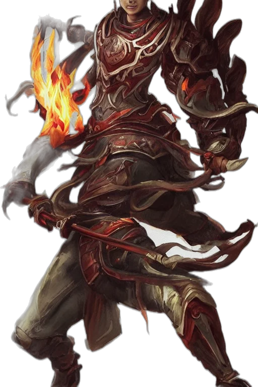dragon, staff, fantasy art, concept art, comic book art, fire, red, dark transparent PNG cut-out