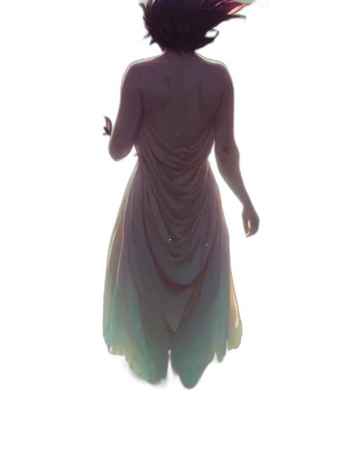 dress, jewelry, staff, mask transparent PNG cut-out