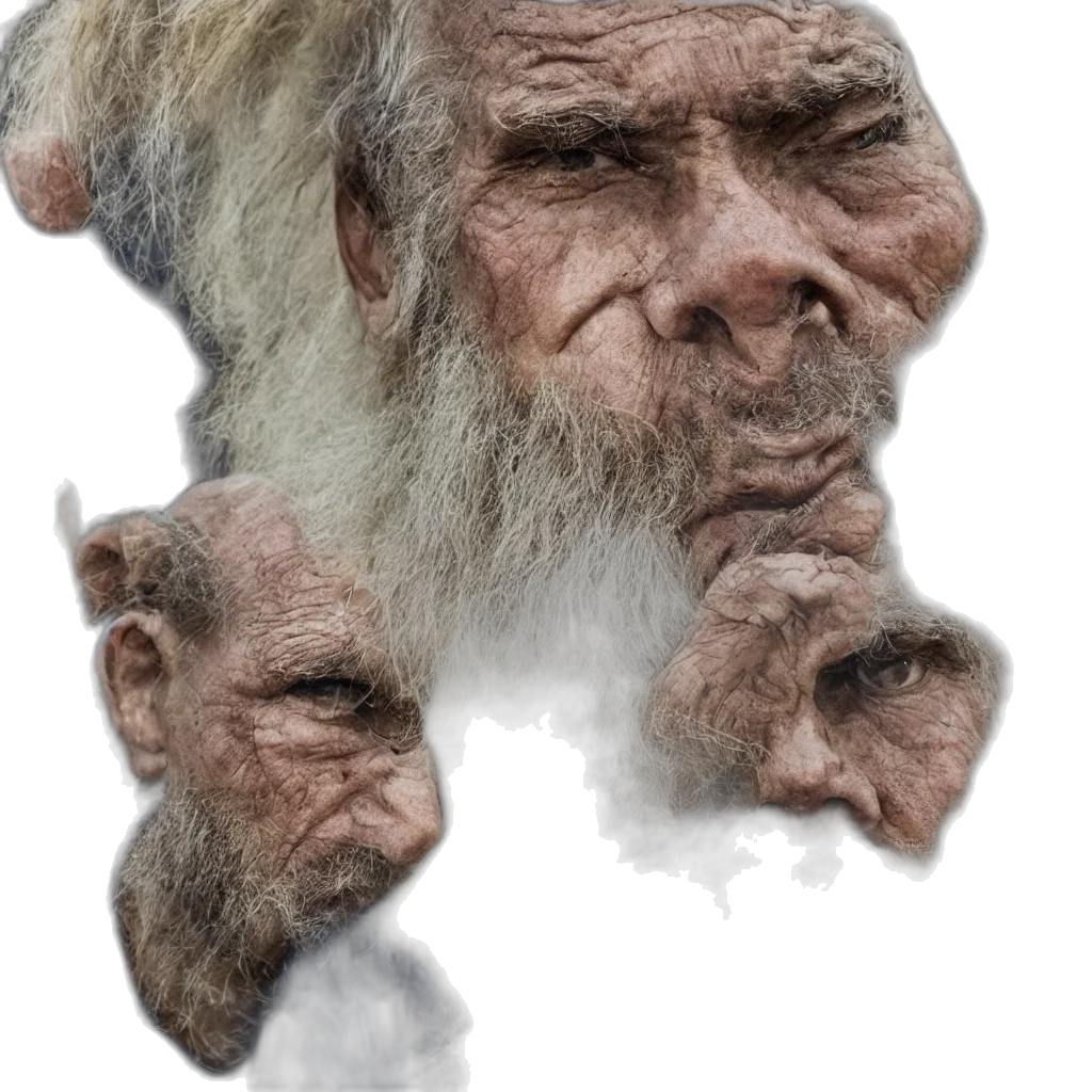 face, mask, creature, hair transparent PNG cut-out