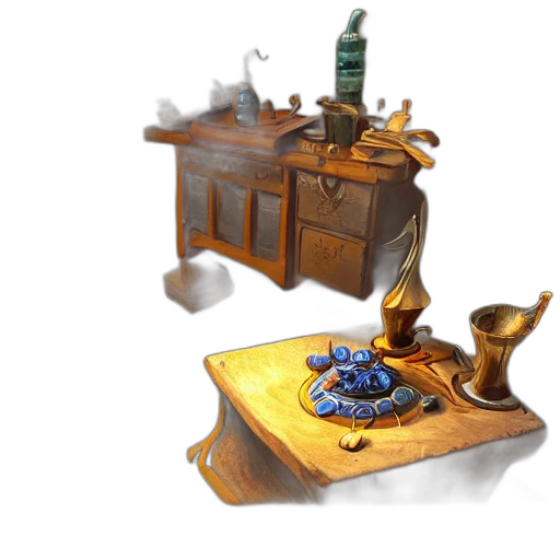 furniture, jewelry, concept art, fantasy art, 3d render, photorealistic, underwater, fire transparent PNG cut-out