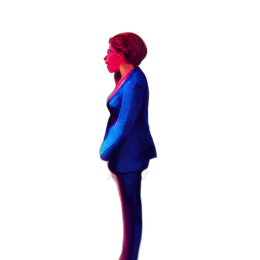 dress, staff, jacket, face, 3d render, concept art, vaporwave, pixel art transparent PNG cut-out