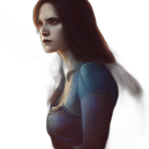 face, dress, fantasy art, concept art transparent PNG cut-out