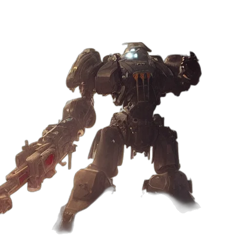 robot, weapon, staff, creature transparent PNG cut-out