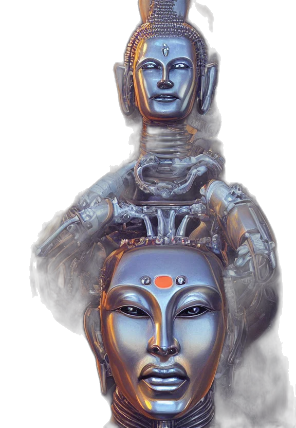 mask, face, crown, jewelry, concept art, 3d render, fantasy art, pencil sketch transparent PNG cut-out
