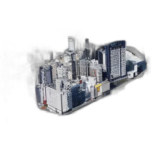 building, robot, 3d render, concept art transparent PNG cut-out