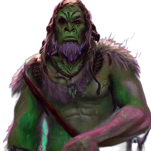 creature, staff, fantasy art, concept art, comic book art, photorealistic, green, older transparent PNG cut-out