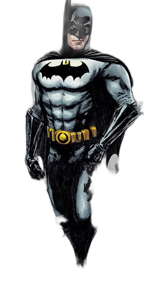 comic book art, concept art, cartoon, fantasy art, portrait, batman, neil, gaiman transparent PNG cut-out