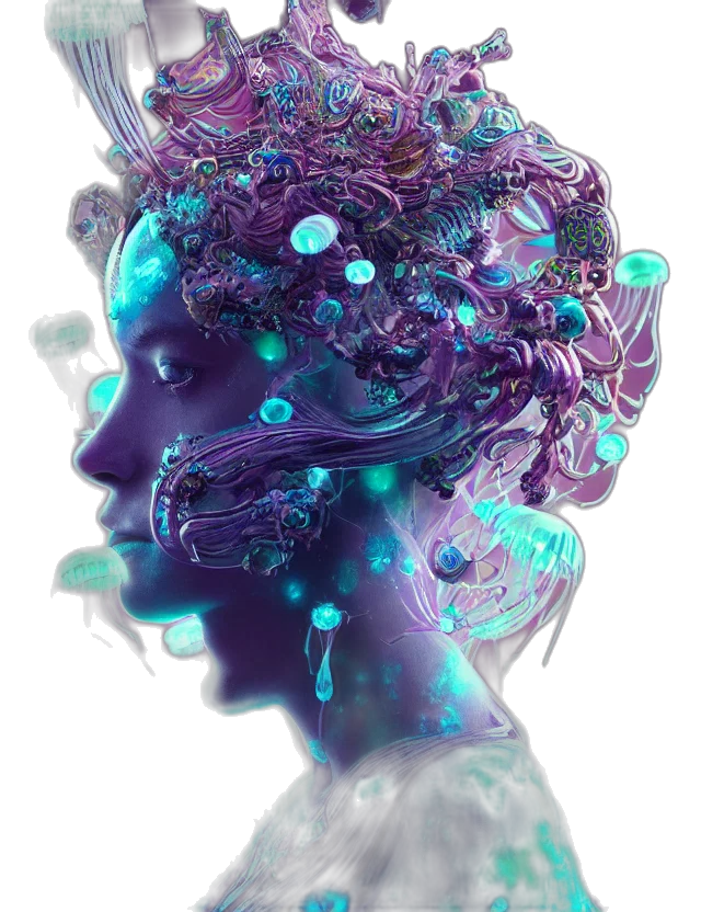 crown, face, mask, hair transparent PNG cut-out