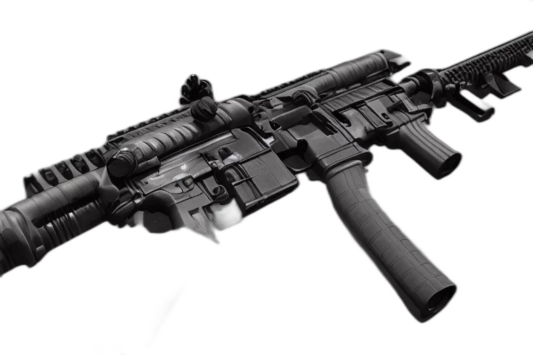 weapon, 3d render, concept art, rifle, made, gucci, escape, tarkov transparent PNG cut-out
