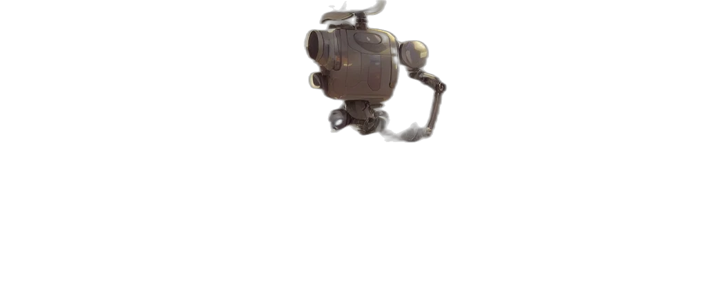 robot, weapon, staff, animal, 3d render, concept art, photorealistic, fantasy art transparent PNG cut-out