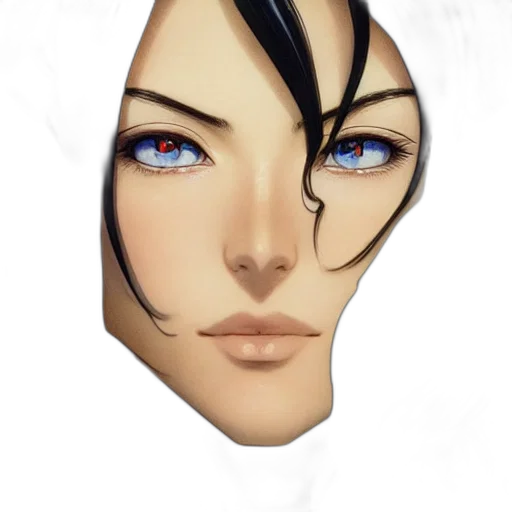 face, mask, hair, crown transparent PNG cut-out