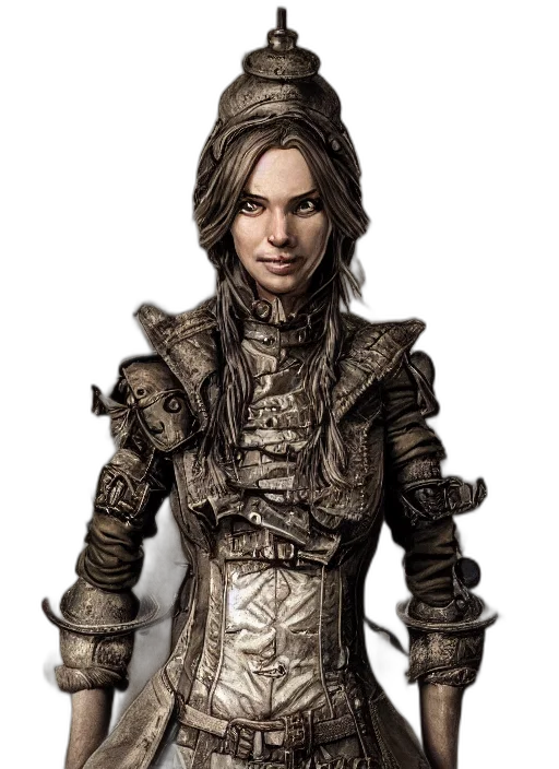 staff, face, jacket, sword transparent PNG cut-out