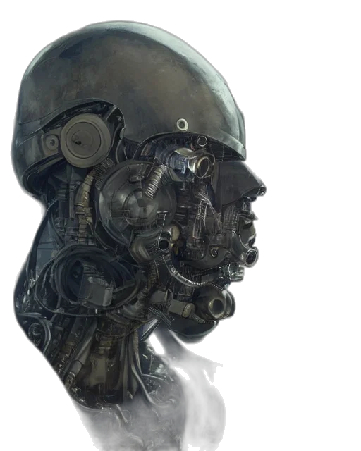 robot, mask, face, concept art, cyberpunk, 3d render, photorealistic, rugged transparent PNG cut-out