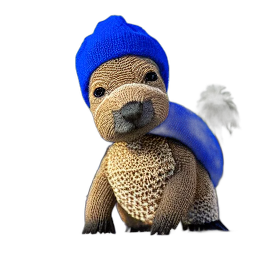 hat, animal, creature, 3d render transparent PNG cut-out
