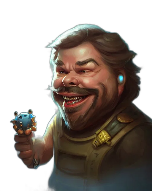 weapon, staff, face, creature transparent PNG cut-out
