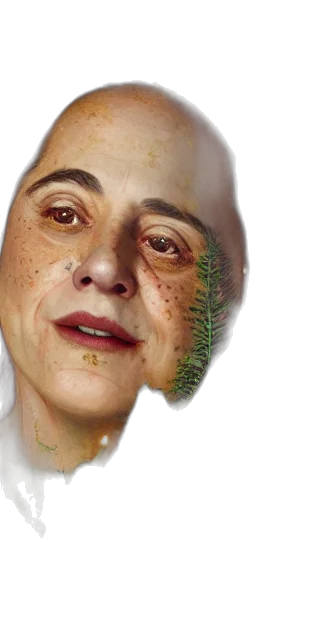 face, photorealistic, concept art, oil painting transparent PNG cut-out
