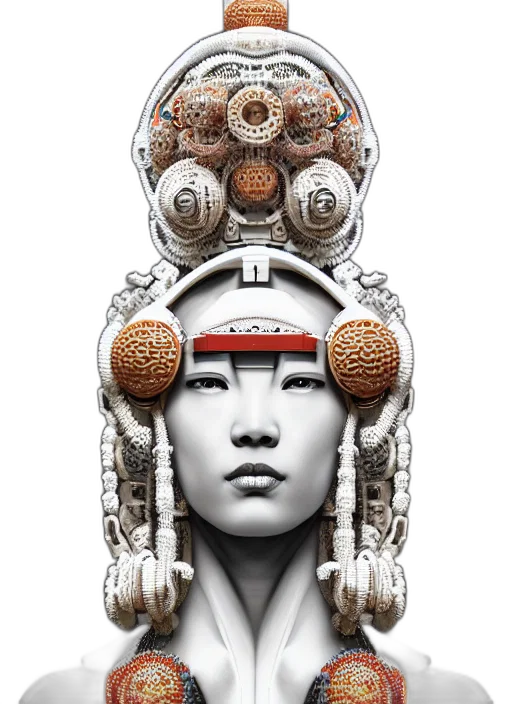 robot, jewelry, face, mask, cyberpunk, concept art, photorealistic, fantasy art transparent PNG cut-out