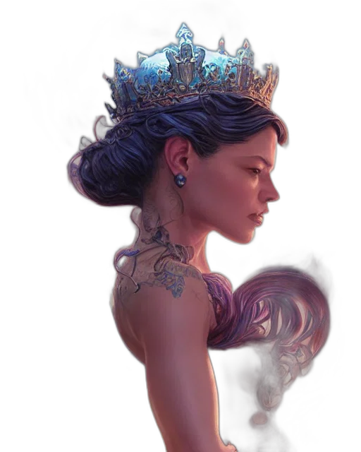crown, jewelry, dress, dragon, fantasy art, concept art, photorealistic, oil painting transparent PNG cut-out