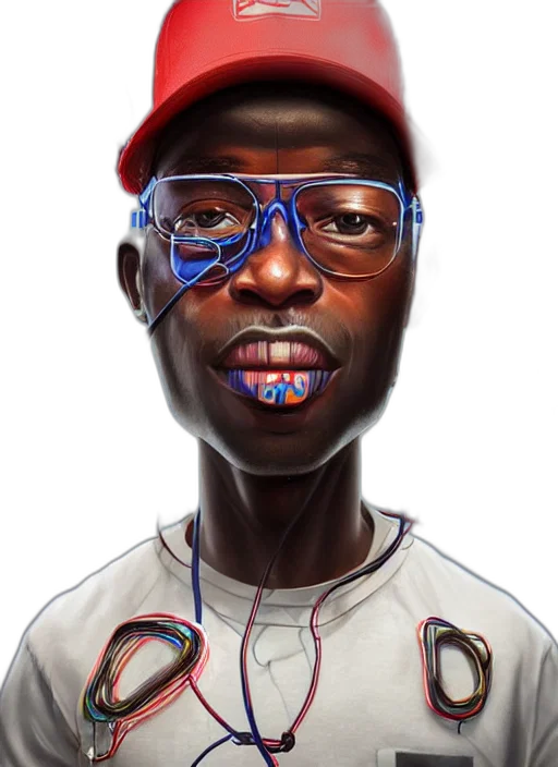 face, concept art, photorealistic, cartoon, comic book art, colourful, caricature, vfx transparent PNG cut-out