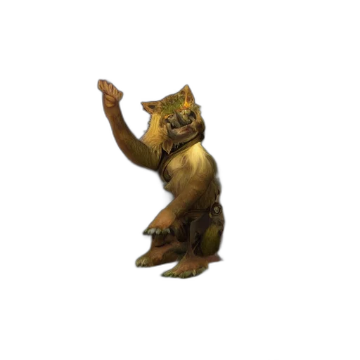 staff, animal, creature, 3d render transparent PNG cut-out