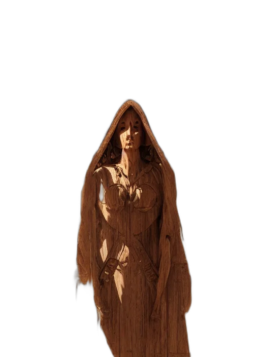 dress, mask, jacket, staff transparent PNG cut-out