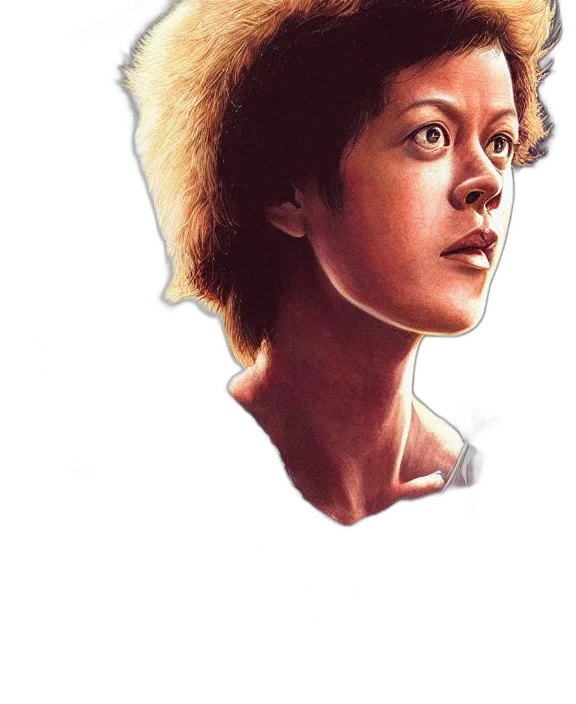 face, hair, mask, creature, photorealistic, watercolor, comic book art, concept art transparent PNG cut-out