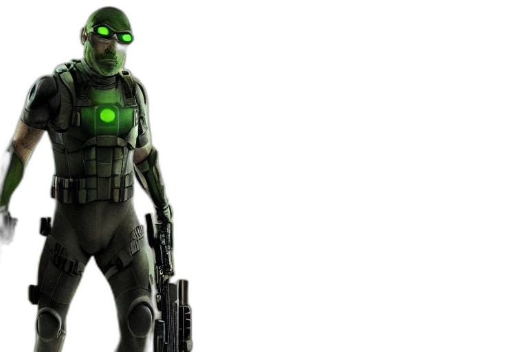 robot, 3d render, concept art, comic book art, cyberpunk, green, film, still transparent PNG cut-out