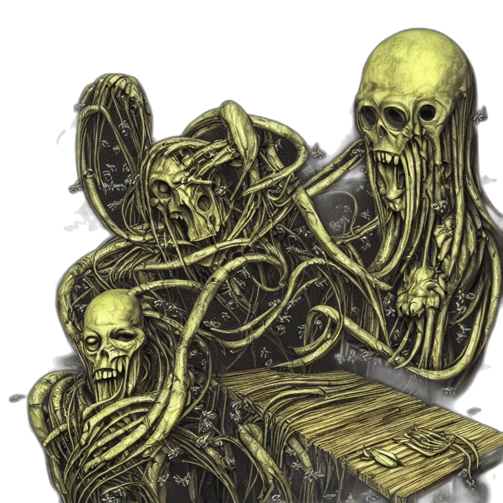 creature, mask, jewelry, weapon transparent PNG cut-out
