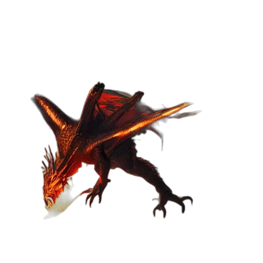 dragon, creature, animal, staff transparent PNG cut-out
