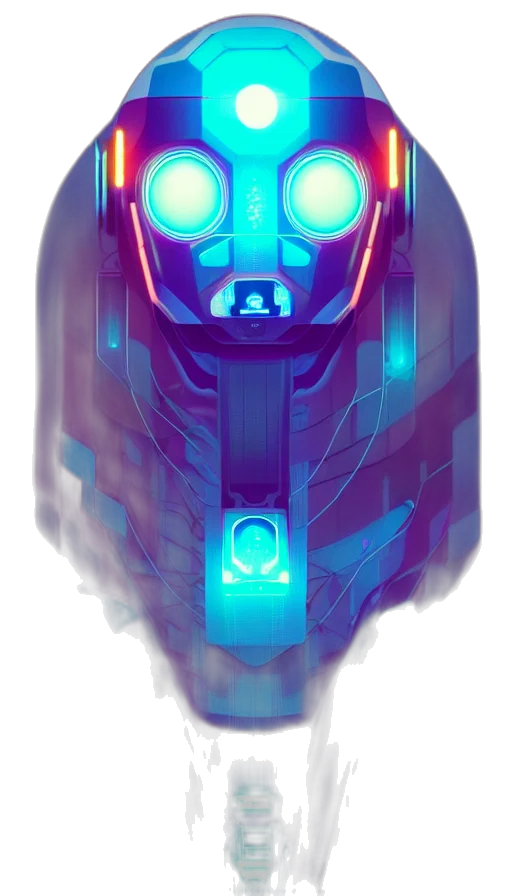 robot, face, mask, creature transparent PNG cut-out