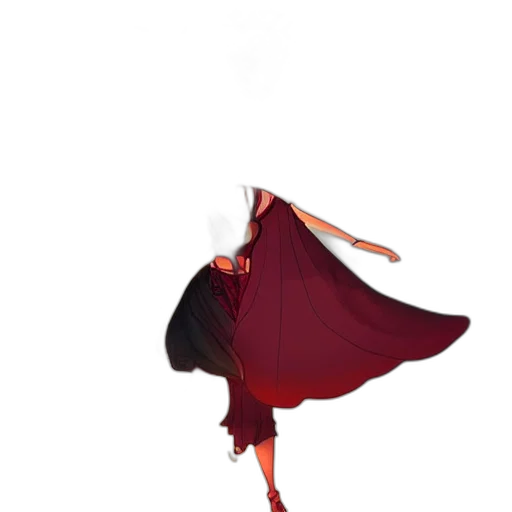 dress, umbrella, staff, mask, concept art, 3d render, fantasy art, photorealistic transparent PNG cut-out