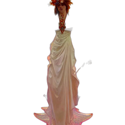 dress, staff, crown, jewelry, concept art, fantasy art, 3d render, pixel art transparent PNG cut-out