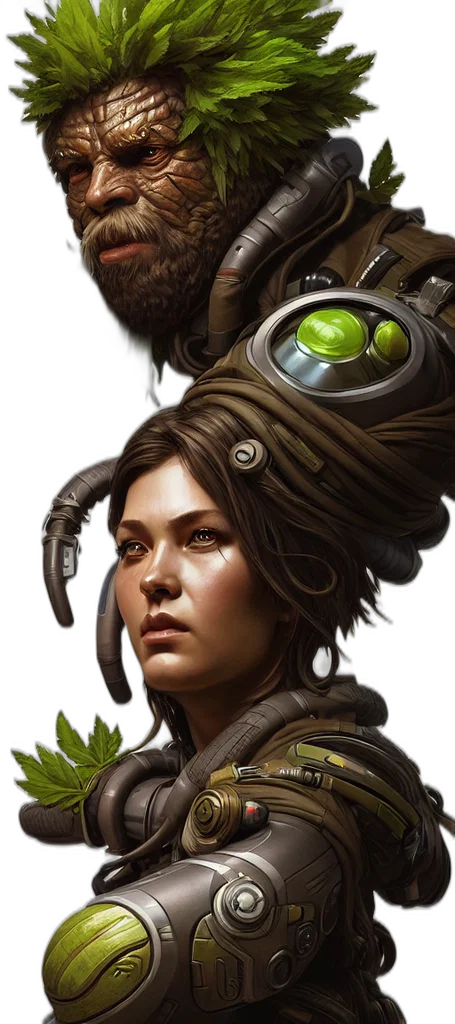 face, creature, concept art, fantasy art transparent PNG cut-out