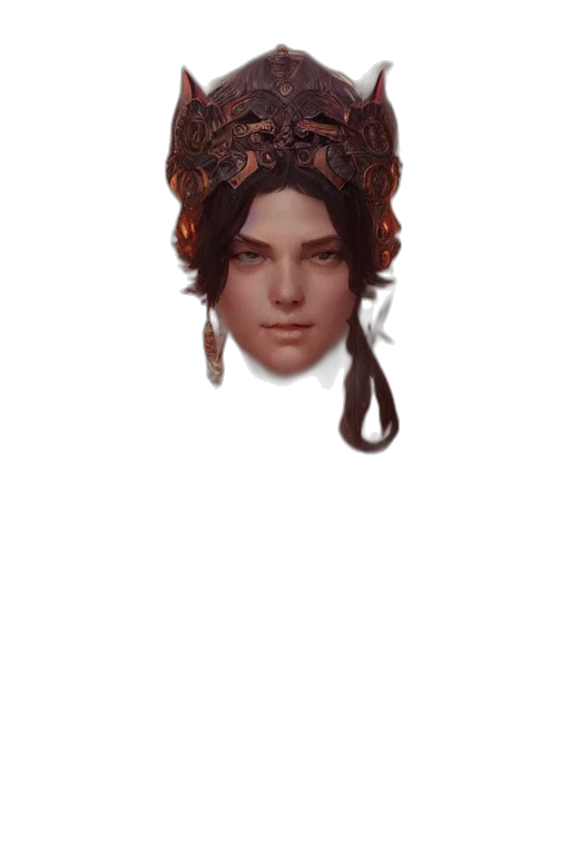 crown, face, hair, hat, fantasy art, pixel art, concept art, photorealistic transparent PNG cut-out